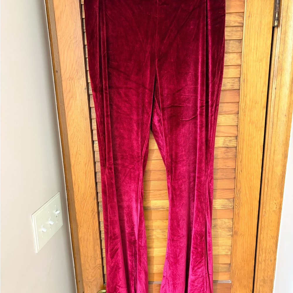 Velvet Red Pants